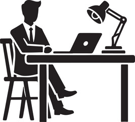 businessman working on laptop