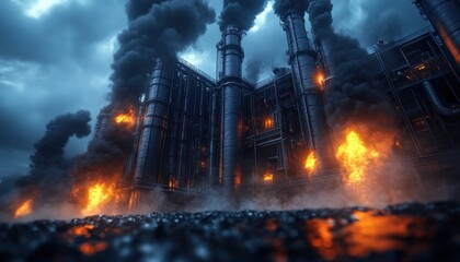 Obraz premium Visualize the Future An AI-Driven Waste-to-Energy Plant Revolutionizing Sustainable Electricity Generation Witness the transformative power of artificial intelligence converging with renewable