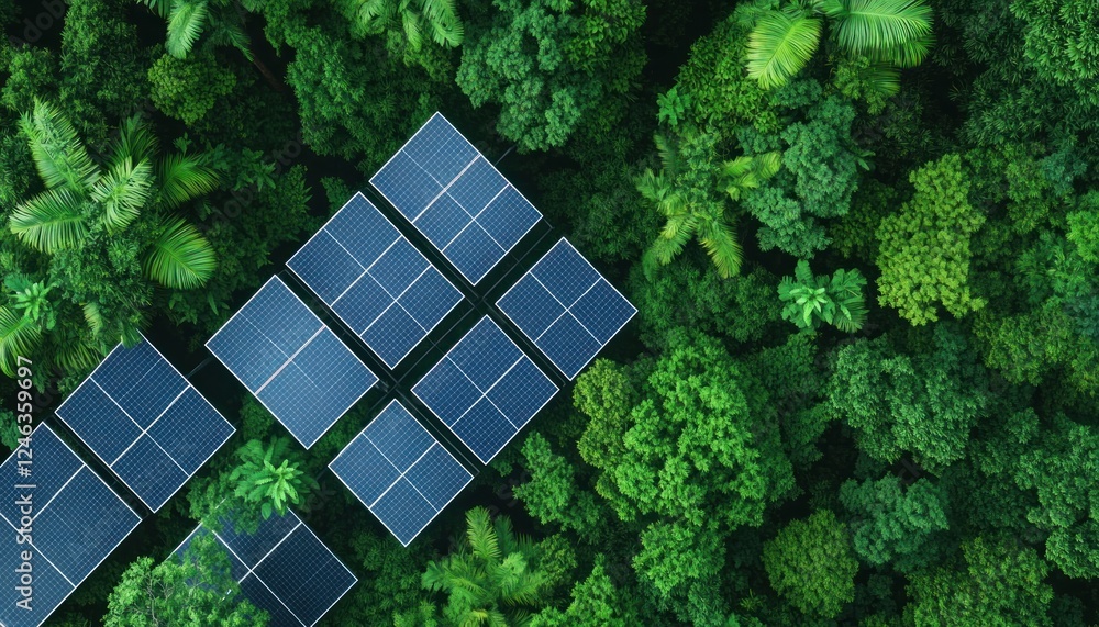 Poster visualizing a green future energy strategy for reducing carbon emissions with ai-driven energy distr