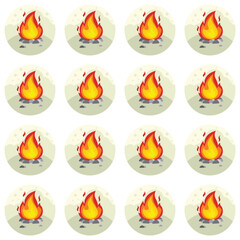 Cooking hanging over campfire illustration background