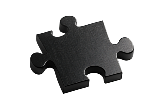 Precision-Cut Jigsaw Puzzle Piece with Rounded Edges for Seamless Fit Isolated on Transparent Background - Powered by Adobe