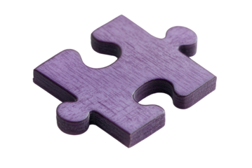 Interlocking Puzzle Piece with Rounded Cutouts for Easy Matching Isolated on Transparent Background