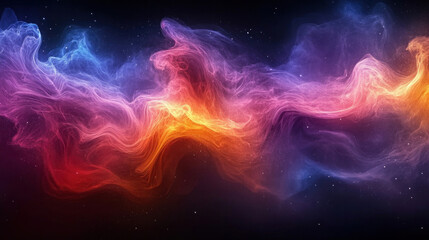 Fototapeta premium Abstract backgrounds with flowing, ethereal smoke patterns in vivid neon hues