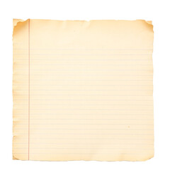 Obraz premium Torn vintage lined notebook paper with distressed edges and a textured surface