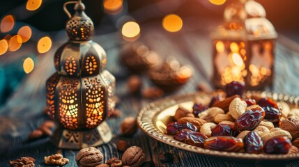 Beautifully Decorated Ramadan Tray with Traditional Delights