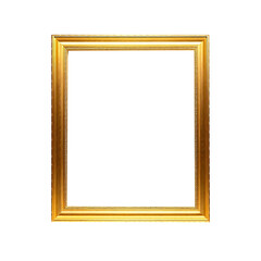 Square gold frame with a minimalist design