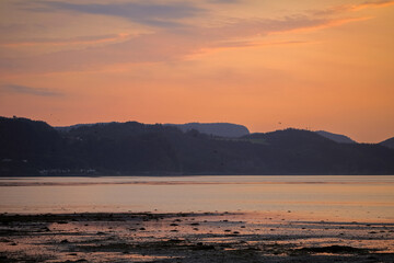 Sunset at Trondheim fjord