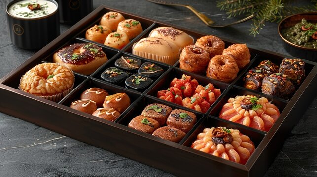 A tray of assorted sweets including jalebi for Eid-ul-Azha  