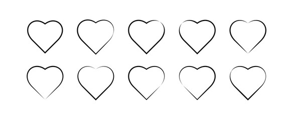 Heart icon love symbol icon on white background