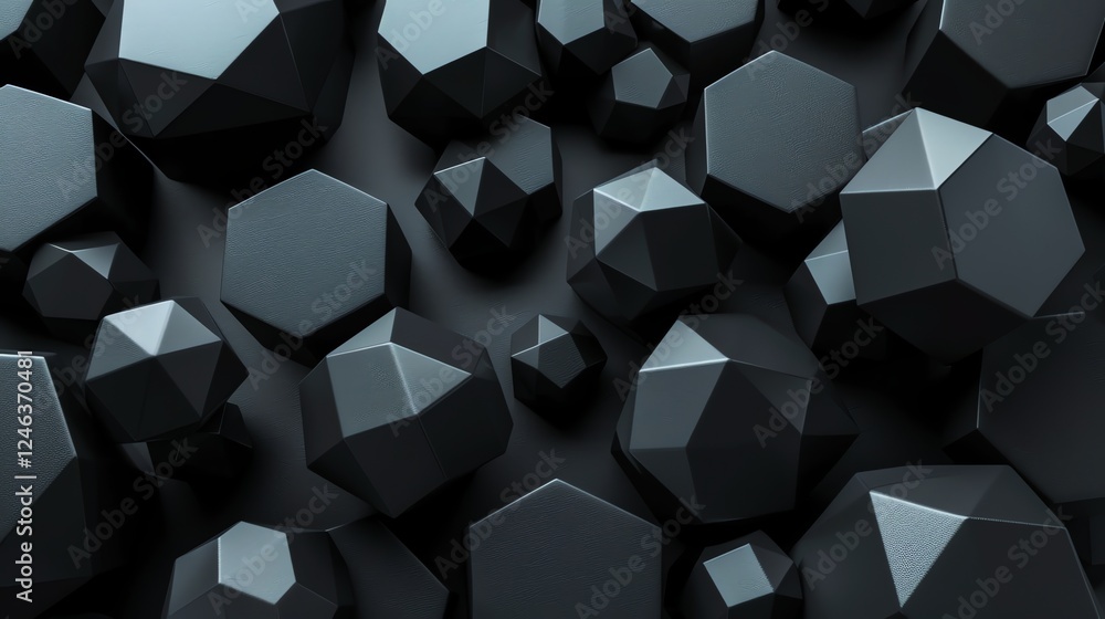 Canvas Prints abstract background of black geometric shapes.