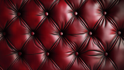 Fototapeta premium Rich burgundy leather against a texture with a luxurious, smooth surface. The deep red tone adds elegance and sophistication