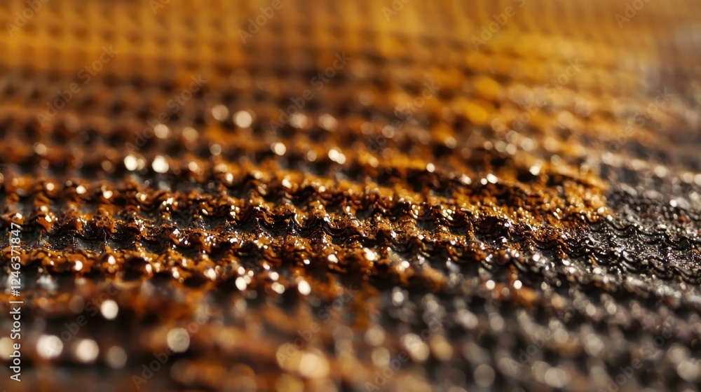 Aufkleber abstract pattern with golden and brown lines on dark background