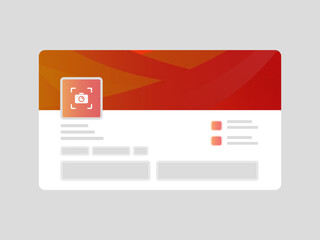 Abstract colorful LinkedIn profile page mockup for timeline cover