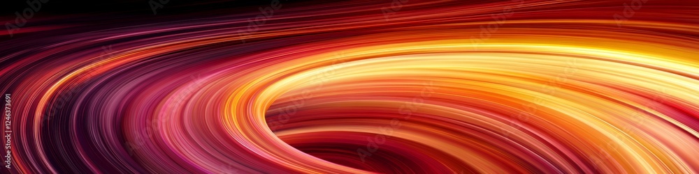 Poster abstract motion blurred lines, digital art with smooth orange and red gradient color scheme