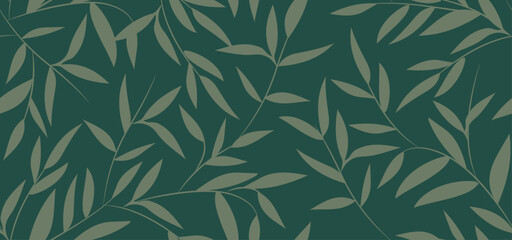 Leaves Pattern. Vector Hand Drawn Line Drawing of Abstract Leaf Design. Minimalist Trendy Contemporary Grunge Dirty Floral Design for Prints, Textile, Fabric, Posters, Invitations, Branding Design.