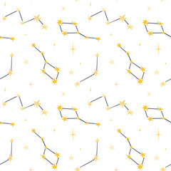 Seamless vector pattern with stars for background, wallpaper, printing, textile design, blanket pattern, decor etc. Star pattern in dulcet style.