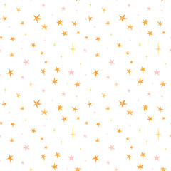 Seamless vector pattern with stars for background, wallpaper, printing, textile design, blanket pattern, decor etc. Star pattern in dulcet style.