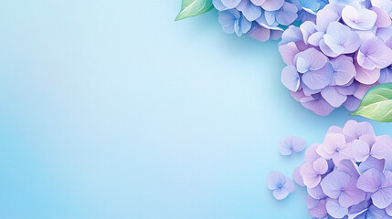 Background of Blooming blue hydrangea