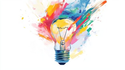 copyright idea,businesspeople owner standing with light bulb idea locked with padlock for patents.patented protection, copyright reserved Intellectual property vector illustrator 