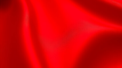 Texture of beautiful red silk fabric as background, closeup. Generative AI