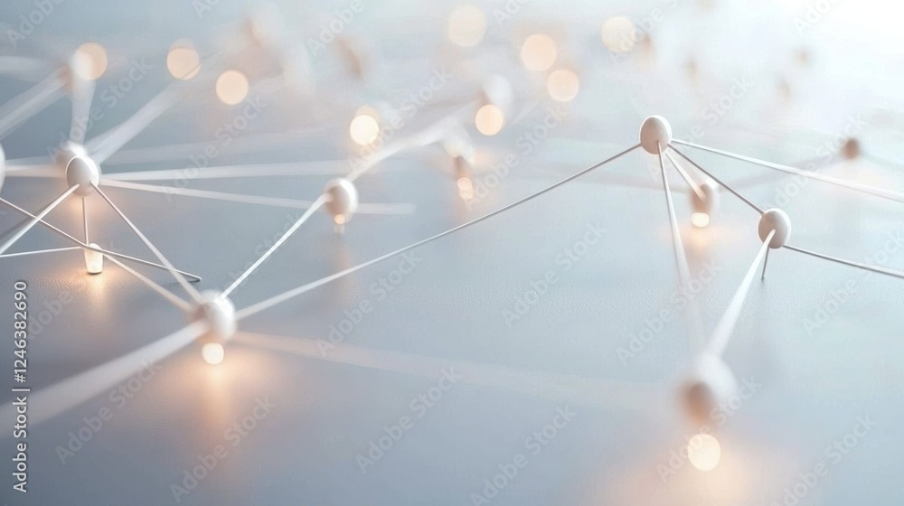 Aufkleber connecting lights abstract representation of technology and innovation modern workspace digital conc