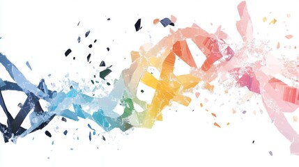 Naklejka premium Big genomic data visualization. DNA test, genom map. Graphic concept for your design