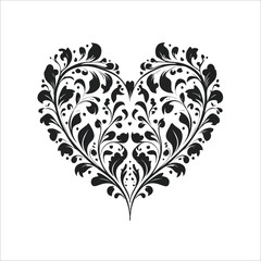 heart with floral pattern