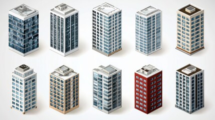 Modern skyscraper designs urban cityscape digital illustration architectural style aerial view contemporary concepts