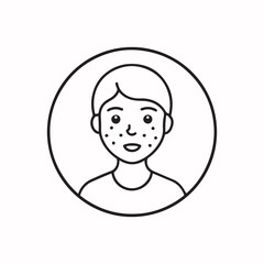 Dermatology Line Icon, Outline Vector Symbol Illustration. Pixel Perfect, Editable Stroke.