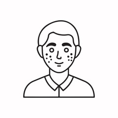 Dermatology Line Icon, Outline Vector Symbol Illustration. Pixel Perfect, Editable Stroke.