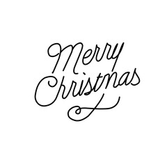 Merry Christmas vector lettering