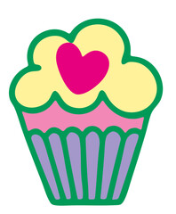 cupcake with heart