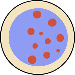 vector illustration of a red and violet buttons