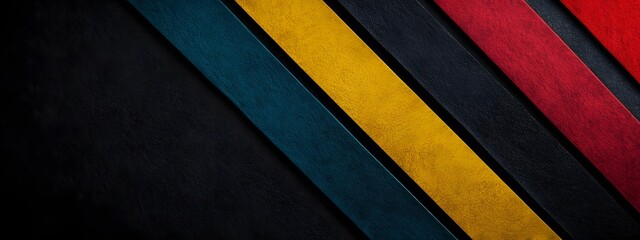 Fototapeta premium Black background with colorful stripes, a simple and minimalistic design 