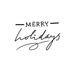 Merry Christmas vector lettering