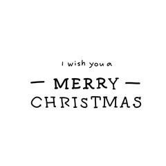 Merry Christmas vector lettering