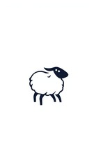 Obraz premium Sheep or Domba minimalist logo.
