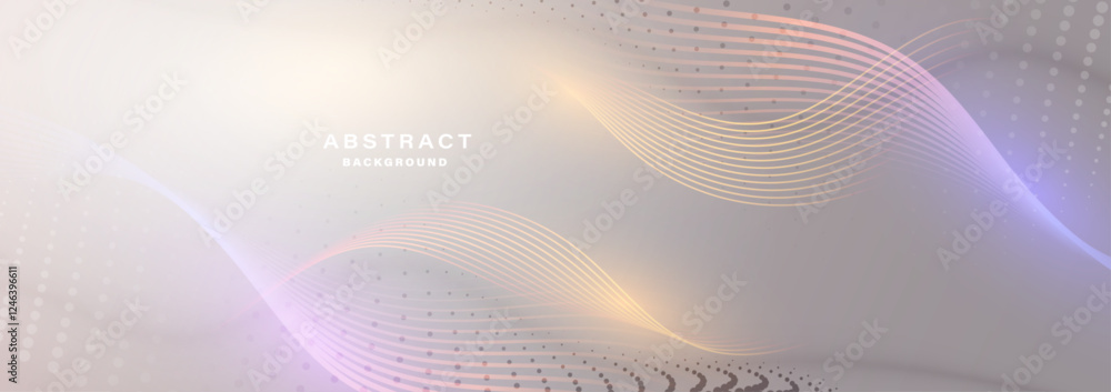 Poster Abstract grey background with flowing lines. Dynamic waves. vector illustration.