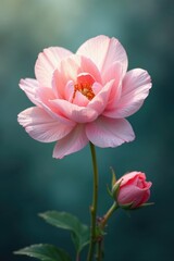 The delicate blooms are veiled in a soft, white mist, subtle colors, delicate petals