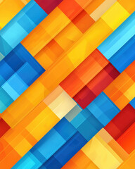 Fototapeta premium Bold abstract geometric patterns with sharp angles in vibrant colors