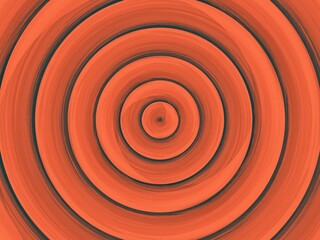 Abstract background with concentric orange circles creating a wood-like texture effect.