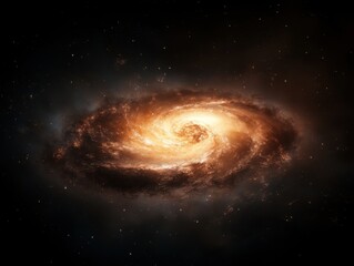 Stunning spiral galaxy in deep space with bright core and swirling arms