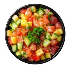 fruit salad in a bowl isolated on transparent background Remove png, Clipping Path, pen tool