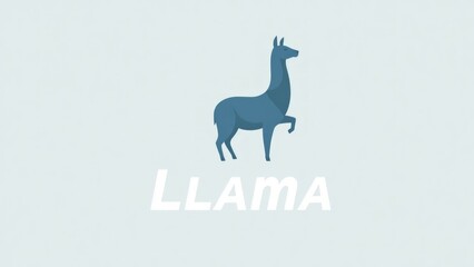 Obraz premium Llama minimalist logo.
