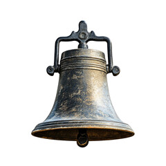 Obraz premium vintage bell with weathered surface, showcasing intricate details and classic design. This bell can evoke feelings of nostalgia and history