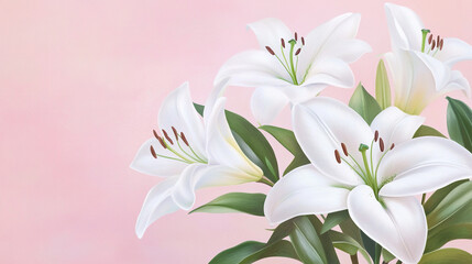 Obraz premium Background of Blooming White Lily
