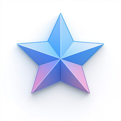 Obraz premium A simple vector graphic of an all-blue star on a white background.