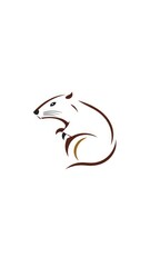 Capybara minimalist logo.