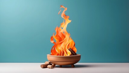 Lag BaOmer banner with empty space Without Text, Orange Minimal background