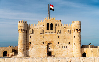 View of Qaitbay Citadel in Alexandria, Egypt